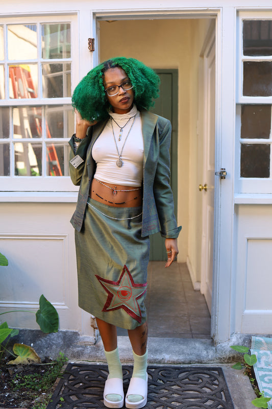 Green All Seeing Eye Two-Piece Suit