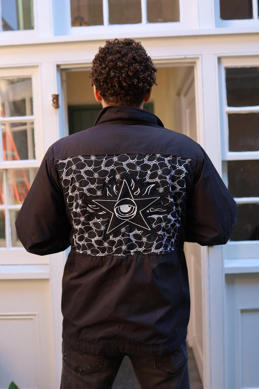 Black All Seeing Eye Work Jacket