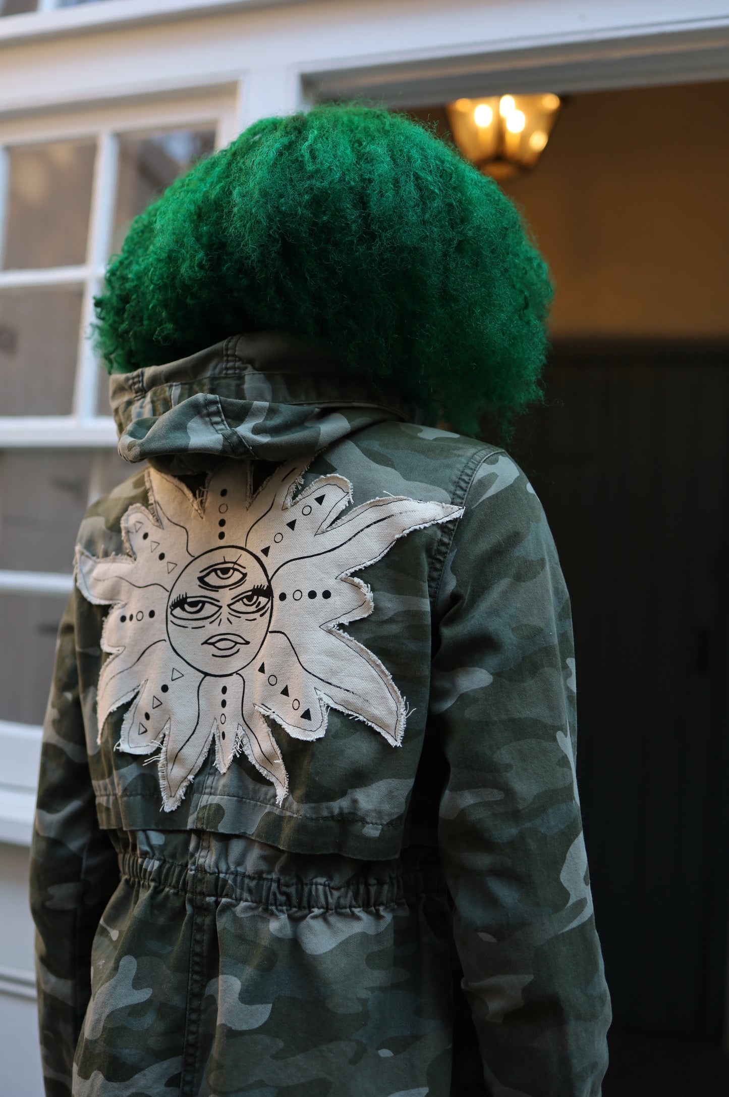 Camo Frayed Third Eye Sun Jacket