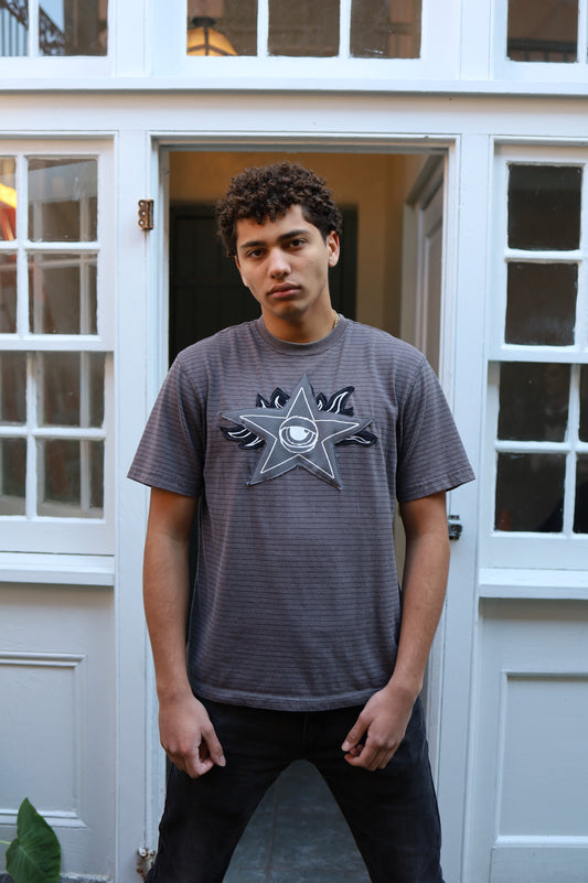 All Seeing Eye Shadow Striped Tee