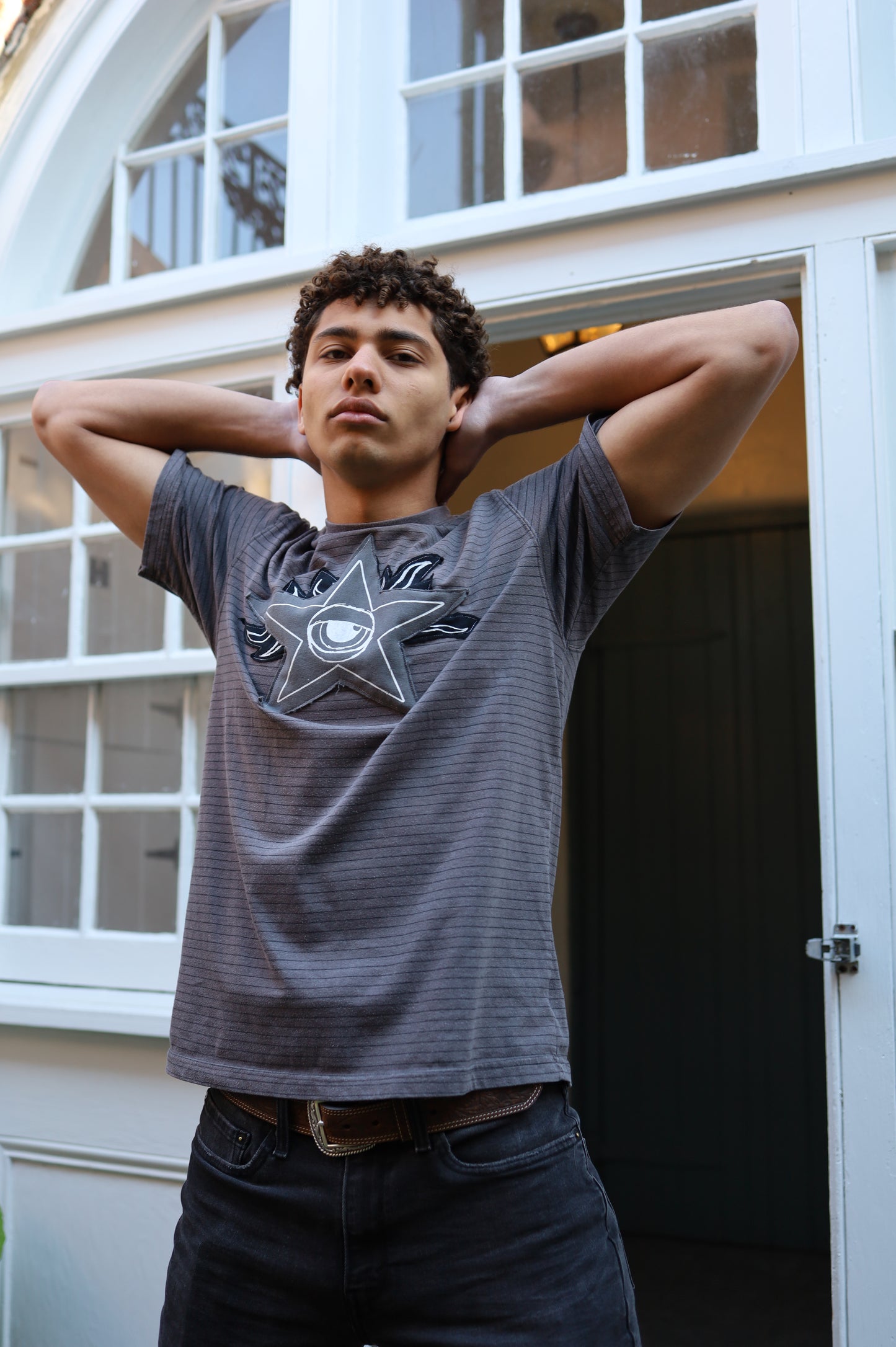 All Seeing Eye Shadow Striped Tee