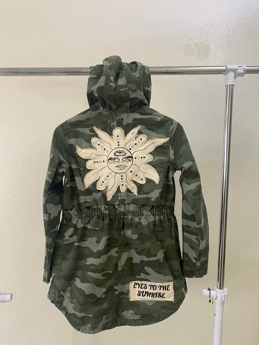 Camo Frayed Third Eye Sun Jacket