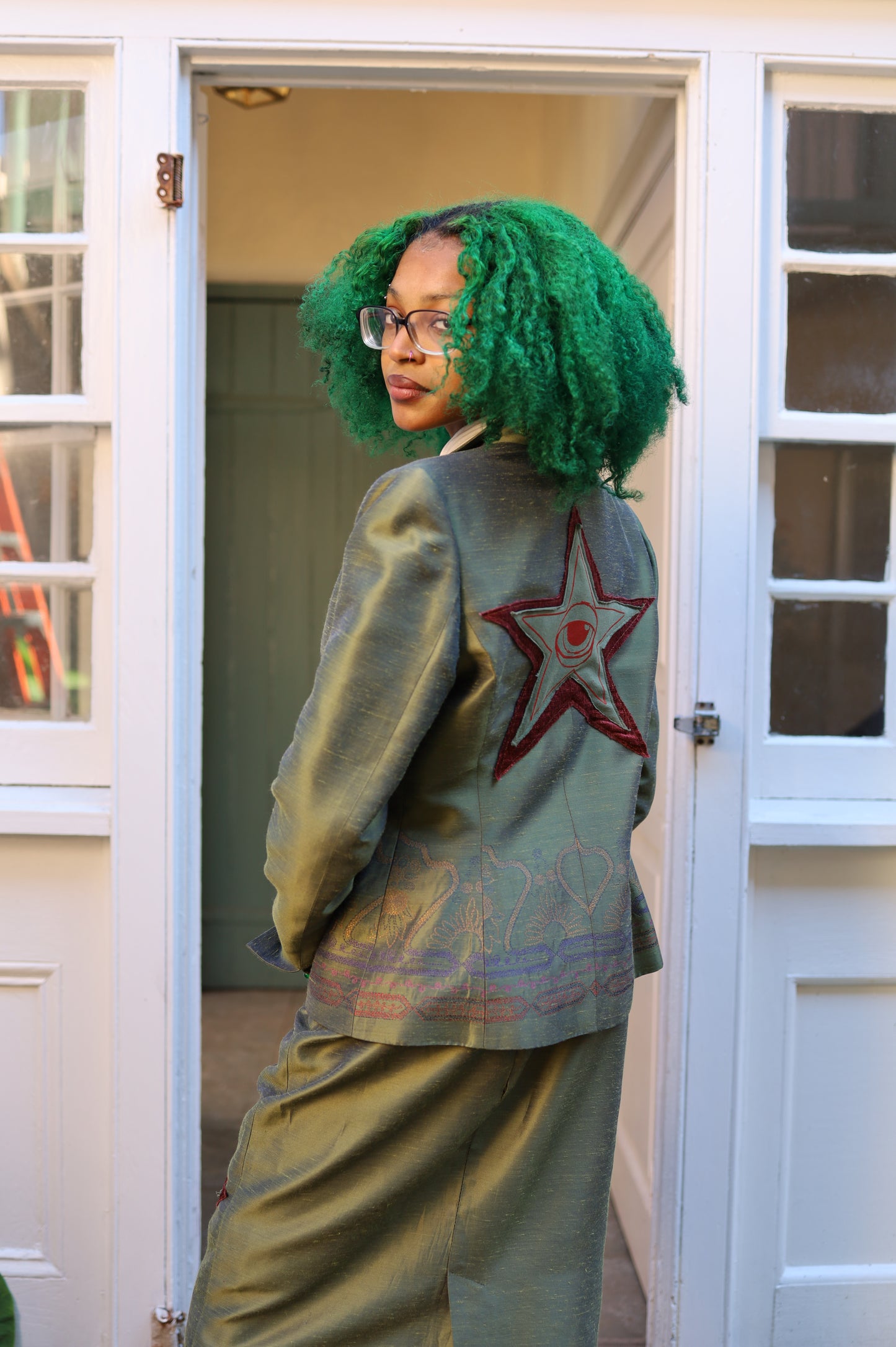 Green All Seeing Eye Two-Piece Suit